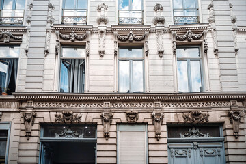 Antique building view in Lille, France