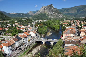 Overview of Tarascon-sur-Ariege, France