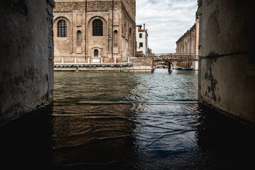 High water flood in Venice Italy