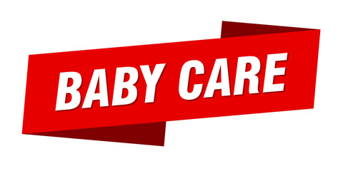 baby care banner template. ribbon label sign. sticker