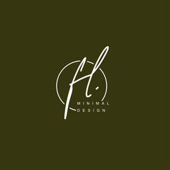 FL Initial handwriting or handwritten logo for identity. Logo with signature and hand drawn style.