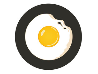 Omelet on a frying pan