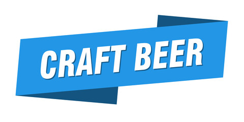 craft beer banner template. ribbon label sign. sticker