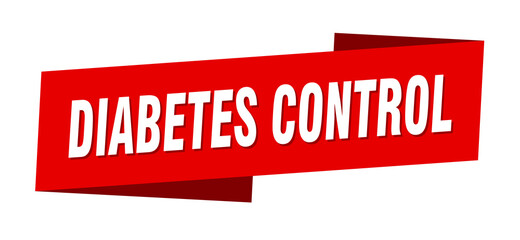 diabetes control banner template. ribbon label sign. sticker