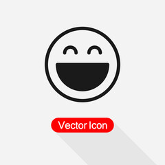 Smile Icon, Laught Smile Icon Vector Illustration Eps10