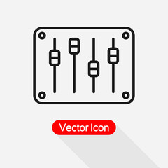 Sound Mixer Console Icon Vector Illustration Eps10
