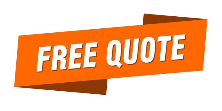 free quote banner template. ribbon label sign. sticker