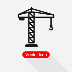 Tower Crane Icon Vector Illustration Eps 10
