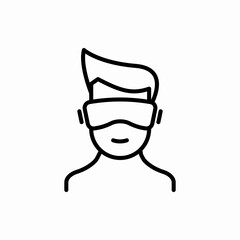 Outline virtual reality icon.Virtual reality vector illustration. Symbol for web and mobile