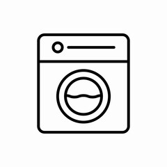 Outline washing machine icon.Washing machine vector illustration. Symbol for web and mobile