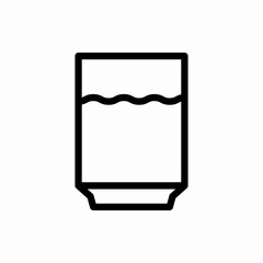 Outline water glasses icon.Water glasses vector illustration. Symbol for web and mobile