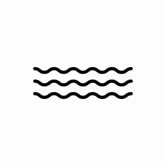 Outline wave icon.Wave vector illustration. Symbol for web and mobile