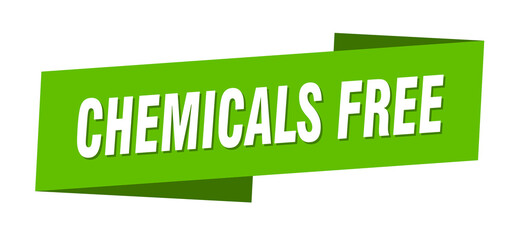 chemicals free banner template. ribbon label sign. sticker