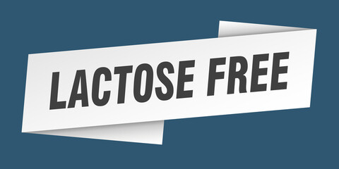 lactose free banner template. ribbon label sign. sticker