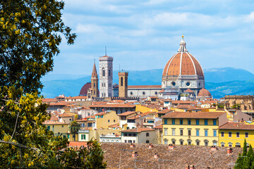 Obraz premium Florence city view in Italy. (Firenze in Italian) 