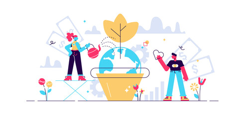 Business social responsibility vector 