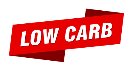 low carb banner template. ribbon label sign. sticker