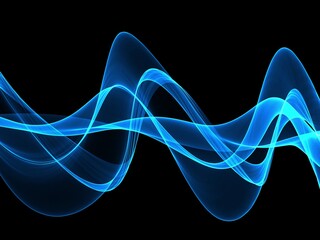 Color light blue abstract waves design
