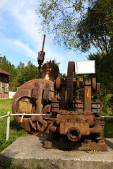 Fototapeta na wymiar The old mechanical oil pump