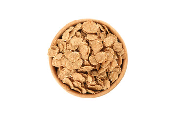 Bowl with muesli isolated on white background