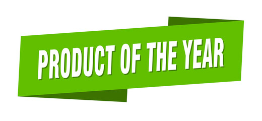 product of the year banner template. ribbon label sign. sticker