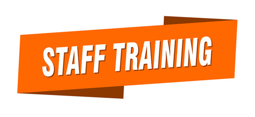 staff training banner template. ribbon label sign. sticker