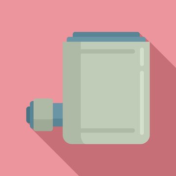 Air jack-screw icon. Flat illustration of air jack-screw vector icon for web design