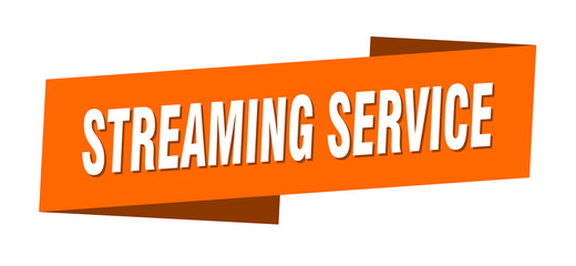 streaming service banner template. ribbon label sign. sticker