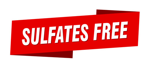 sulfates free banner template. ribbon label sign. sticker