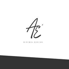 AE Initial handwriting or handwritten logo for identity. Logo with signature and hand drawn style.
