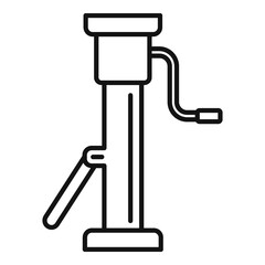 Old jack screw icon. Outline old jack screw vector icon for web design isolated on white background