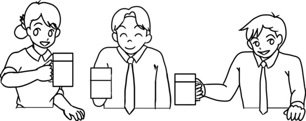 飲み会　スケッチ