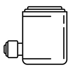 Air jack-screw icon. Outline air jack-screw vector icon for web design isolated on white background