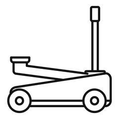 Auto jack-screw icon. Outline auto jack-screw vector icon for web design isolated on white background