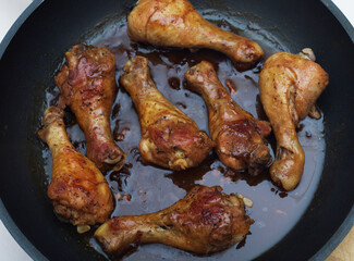 Fried chicken legs. Food photo. Home made cooking.