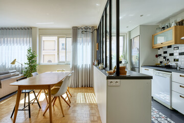 modern kitchen interior with kitchen