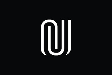 Minimal Innovative Initial WN logo and NW logo. Letter WN NW creative elegant Monogram. Premium Business logo icon. White color on black background