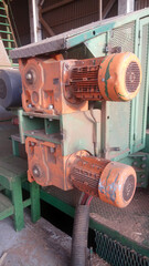 close-up of large electric motors
