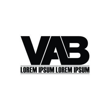 VAB letter monogram logo design vector