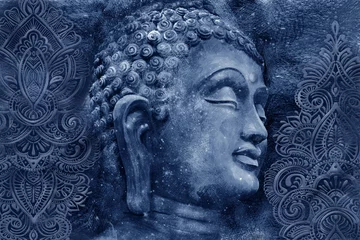 Fototapeten Kopf lächelnder Buddha © yuliana_s