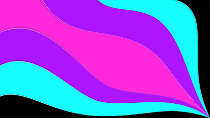 Papercut multi layers 3D color texture vector background. Abstract topography concept design or flowing liquid illustration for website template. Smooth origami art shape paper cut