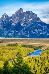 grand teton national park morning in wyoming