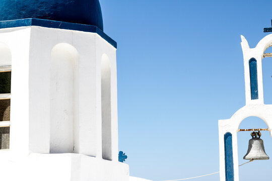 Blue and white Santorini Architecture