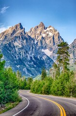 Grand-Teton-Nationalpark in Wyoming am frühen Morgen