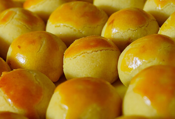 Nastar cakes with cheese flavor, typical food that served in iedul fitri or lebaran. 