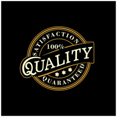 100% Satisfaction Guaranteed  Quality Product Stamp logo design