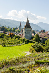 Stadt Zug, Stadt, Zug, Altstadt, Stadtmauer, Kapuzinerturm, St. Michael, Kirche, Guggi,...