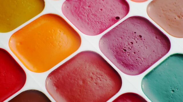 bright paints for drawing close-up.beautiful background.
