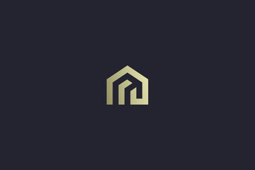 Luxury Gold House Property Real Estate Logo