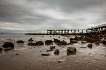Fototapeta premium Dramatic morning lights on the beach